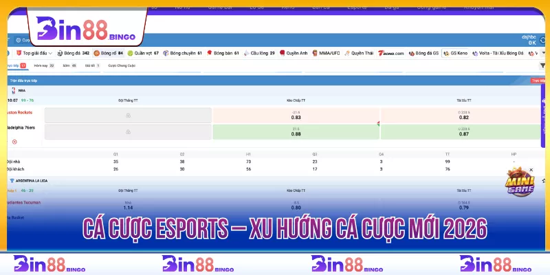 Cá cược eSports – Xu hướng cá cược mới 2026