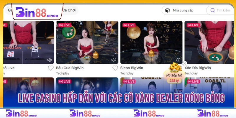 Live casino hấp dẫn với các cô nàng dealer nóng bỏng 